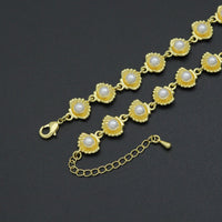 White Pearl On Shell Gold Link Chain necklace Clasp, sku#LD771
