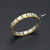 Gold Silver Dual Color Watch Band Stretchy Bracelet, Sku#LD773