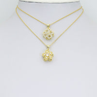 Gold Spinning Flower Pendant Collection – Playful, Elegant & Stress-Relieving, Sku#LD777