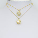 Gold Spinning Flower Pendant Collection – Playful, Elegant & Stress-Relieving, Sku#LD777