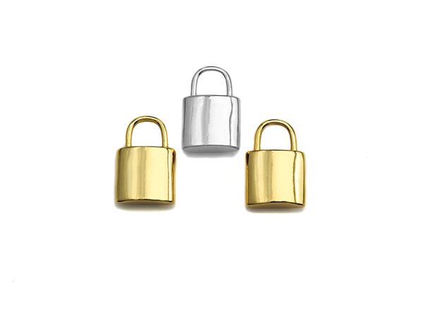 18K Gold Color Padlock Charm Pendants, Dainty Lock Charms, Padlock Charm, 11x17mm, Sku#LK08