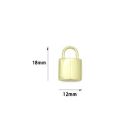 18K Gold Color Padlock Charm Pendants, Dainty Lock Charms, Padlock Charm, 11x17mm, Sku#LK08