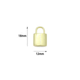18K Gold Color Padlock Charm Pendants, Dainty Lock Charms, Padlock Charm, 11x17mm, Sku#LK08