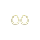 Slippy Gold Purse shape Hoop Earrings, Sku#LK1010