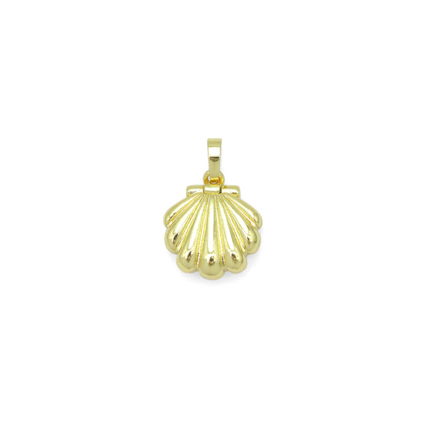 White Pearl Gold Shell Shape charm, Sku#LK1022