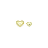 Gold 3D Puffy Heart Charm Pendant, Sku#LK1032