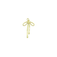 Gold Bowknot Shape Charm Pendant, Sku#LK1052