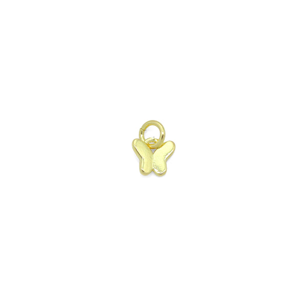 Tiny Gold Butterfly Shape Charm Pendant, Sku#LK1056
