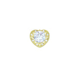 Big Crystal Heart Charm Pendant Spacer beads, Sku#LK1061