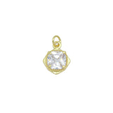 Square big diamond CZ Rhombus Charm Pendant, Sku#LK1076