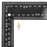 Gold Clear CZ Cross Charm Pendant, Sku#LK1106