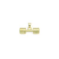 Gold Dumbell Charm Pendant, Sku#Lk1108