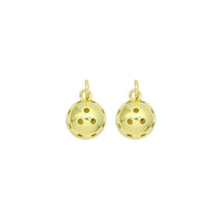 Gold Hollow Out Round Ball Shape Charm Pendant, Sku#LK1110