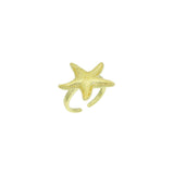 Gold Starfish Statement Adjustable Ring, Sku#LK1127