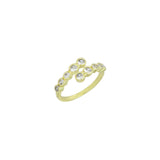 Round Dots CZ Wrap Adjustable Ring, Sku#LK1134