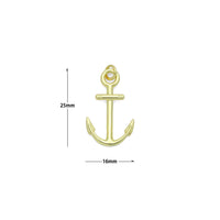 Gold Anchor Charm Pendant, Sku#LK1151