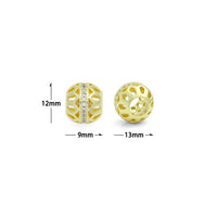 CZ Gold Filigree Large Hole Spacer beads, Sku#LK1156