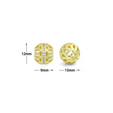 CZ Gold Filigree Large Hole Spacer beads, Sku#LK1156