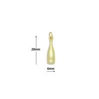 Gold Wine Bottle Charm Pendant, Sku#LK1178