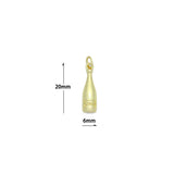 Gold Wine Bottle Charm Pendant, Sku#LK1178