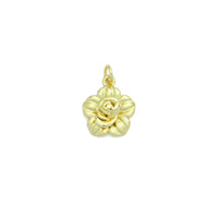 Gold 3D Flower Charm Pendant, Sku#LK1187