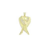 CZ Gold Huggie Angel Wings Charm Pendant, Sku#LK1192