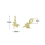 Clear CZ Gold Dragonfly Big Hole Charm Pendant, Sku#LK1194