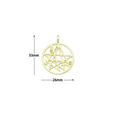 Gold Star Charm Pendant, Sku#LK1196