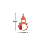 Red Enamel Christmas Snowman Charm Pendant,Sku#LK1211