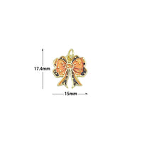 Colorful Enamel Bow Charm Pendant,Sku#LK1214