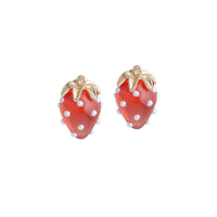 Cute White Pearl Red Strawberry Charm Pendant,Sku#LK1224