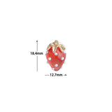 Cute White Pearl Red Strawberry Charm Pendant,Sku#LK1224