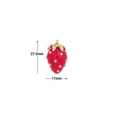 White Pearl Red Strawberry Charm Pendant,Sku#LK1225