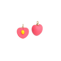 Pink Enamel Gold Peach Charm Pendant,Sku#LK1232