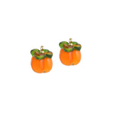 Orange Enamel Persimmon Charm Pendant,Sku#LK1233