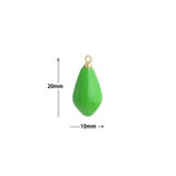 Green Enamel Papaya Charm Pendant,Sku#LK1236