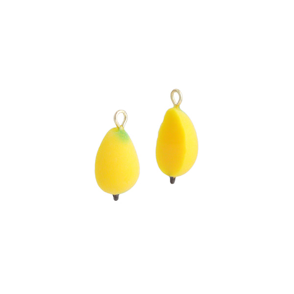 Cute Enamel Yellow Mango Charm Pendant,Sku#LK1238