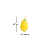 Cute Enamel Yellow Mango Charm Pendant,Sku#LK1238