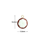 Enamel Gold Half Mangosteen Charm Pendant,Sku#LK1242