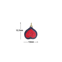 Enamel Gold Half Fig Charm Pendant,Sku#LK1246