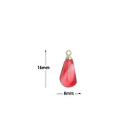 Gold Red Pomegranate Seed Charm Pendant,Sku#LK1246