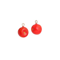 Enamel Gold Red Apple Charm Pendant,Sku#LK1251