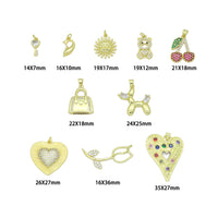 Key Whale Sunflower Cherry Heart Bear Purse Ballon dog flower charm, Sku#LK1260