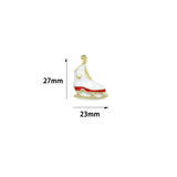 Enamel Ice Skating shoe Shape charm, Sku#LK1266