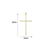 Large Gold Cross with CZ Center Pendant charm, Sku#LK1277