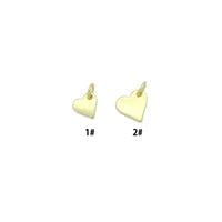 Dainty Gold Heart Pendant charm, Sku#LK1279