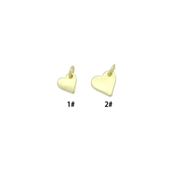 Dainty Gold Heart Pendant charm, Sku#LK1279