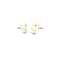 Dainty Gold Heart Pendant charm, Sku#LK1279