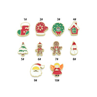 Colorful Enamel Gold Christmas Spacer Charm Pendant, Sku#LK1287