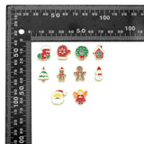 Colorful Enamel Gold Christmas Spacer Charm Pendant, Sku#LK1287